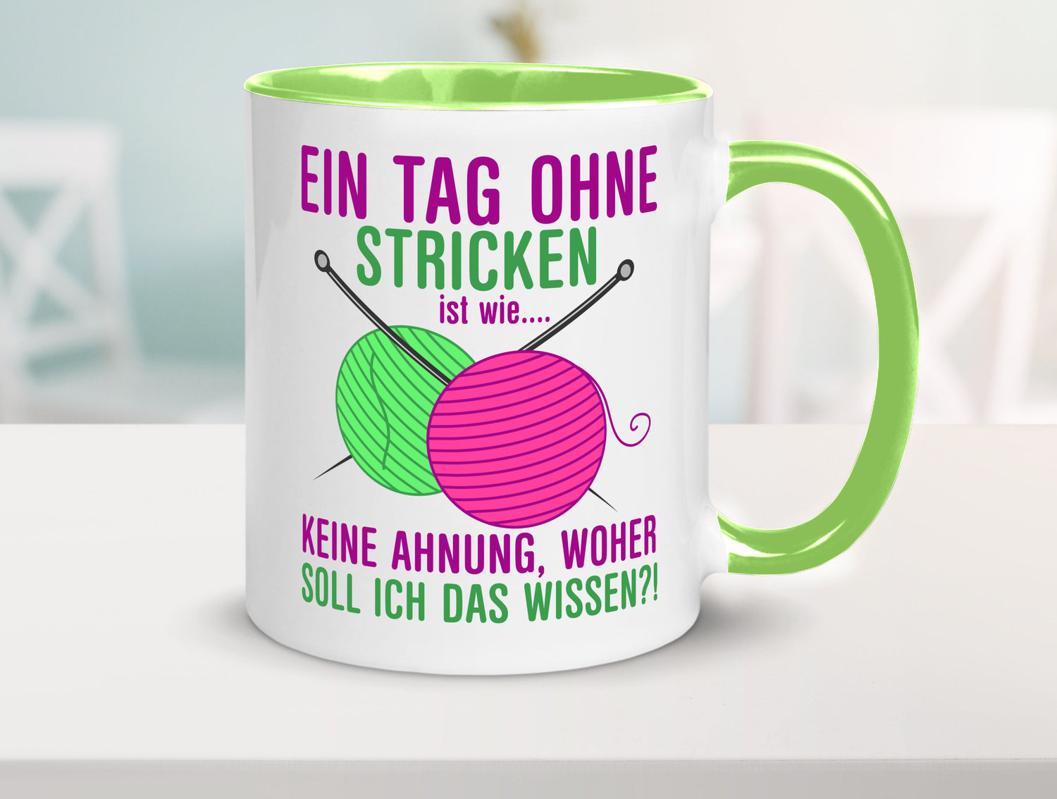 Ein Tag ohne Stricken | Strickzubehör Hobbystrickerin Geschenk Humor