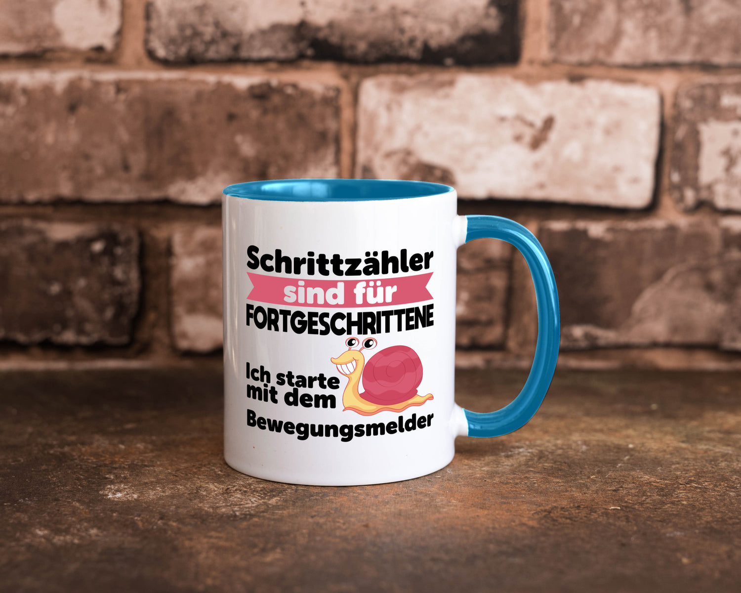 Schrittzähler Fortgeschrittene, Bewegungsmelder | Schnecke Geschenk Humor