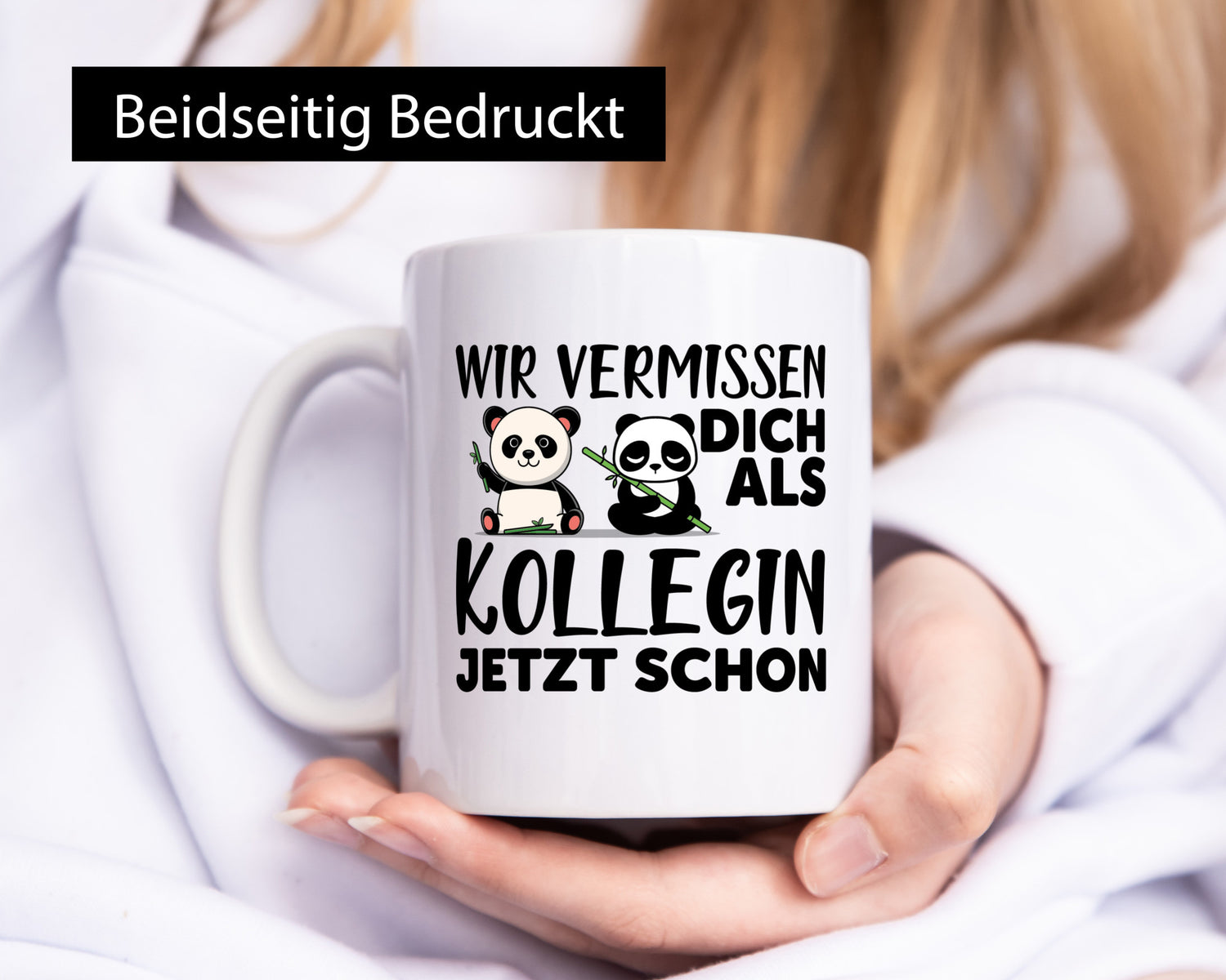 Kollegin Abschiedsgeschenk | Büro Tasse Pandas Humor Arbeit Kollegen