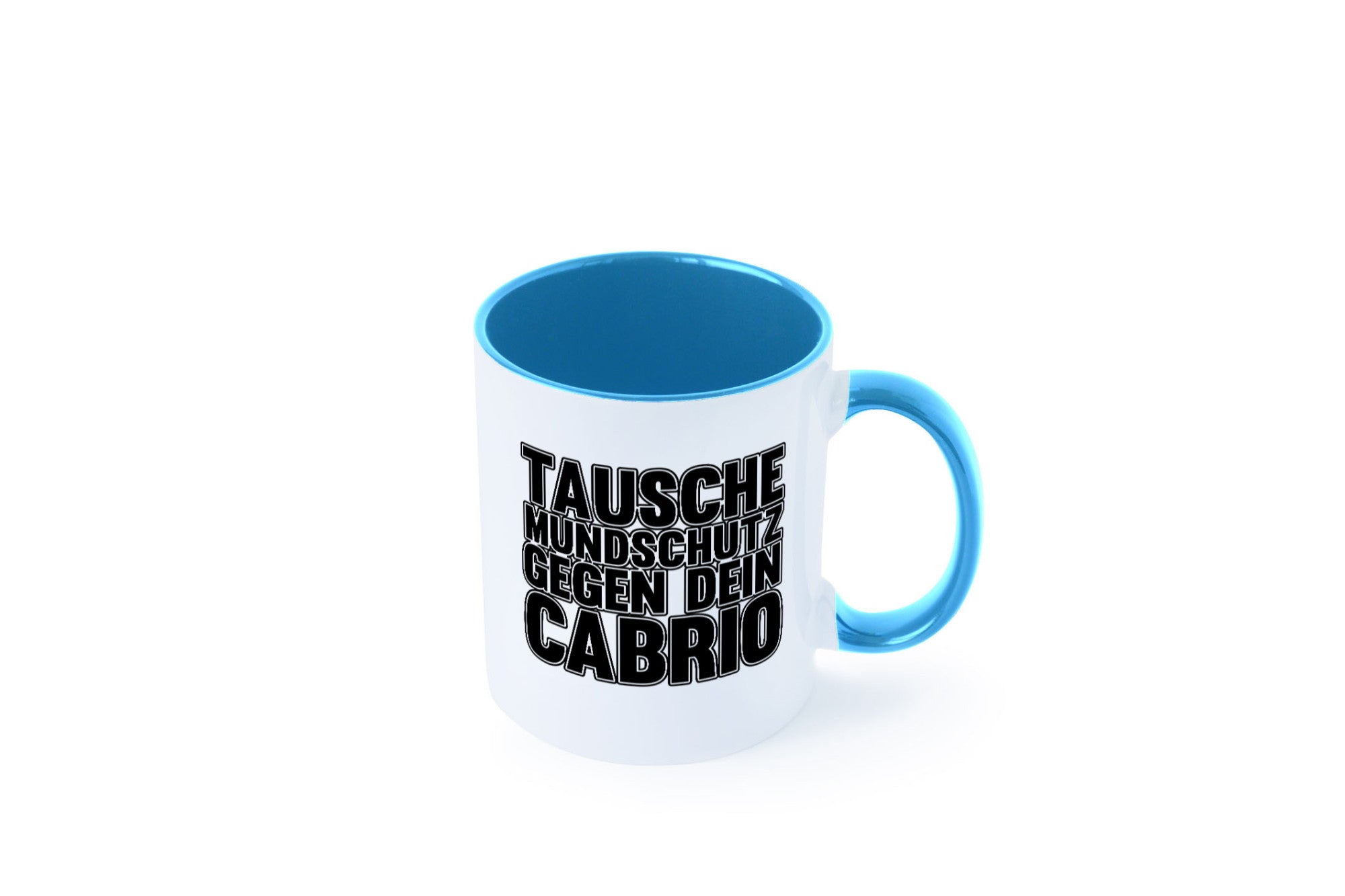 Tausche Mundschutz gegen Cabrio| | Cabrio Geschenkidee Humor Tasse