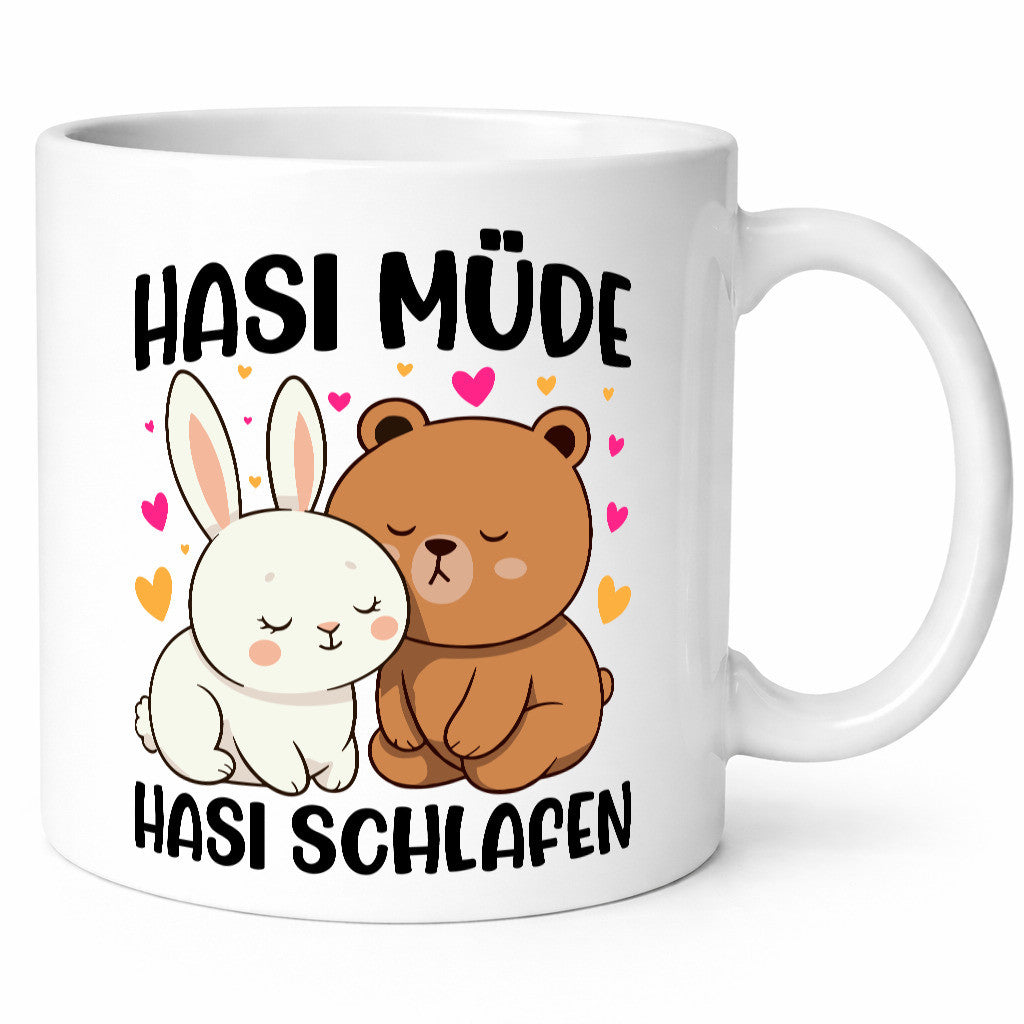 Hasi Müde | schlafen Kaninchen Häschen v2 lustiger Spruch Geschenk Humor