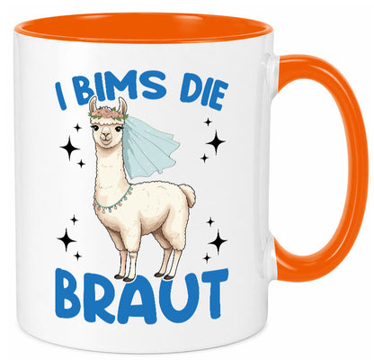 I Bims die Braut | Lama JGA Hochzeit lustig Humor Geschenkidee Geschenk Tasse