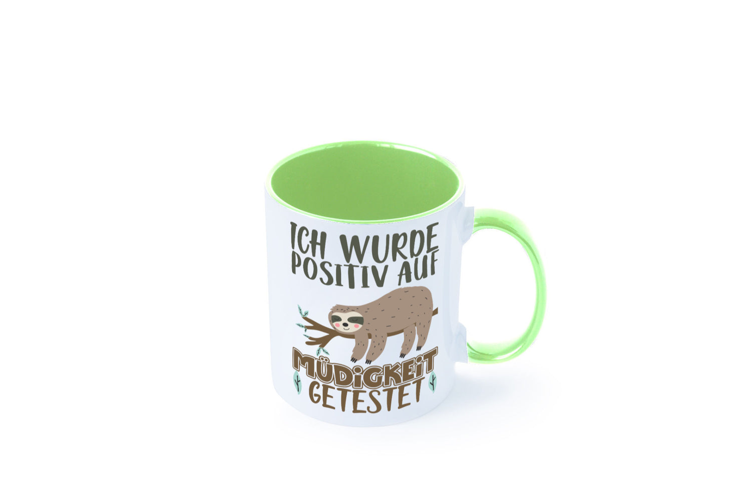 Positiv auf Müde getestet lustiger Spruch Geschenk Humor Geschenkidee Tasse