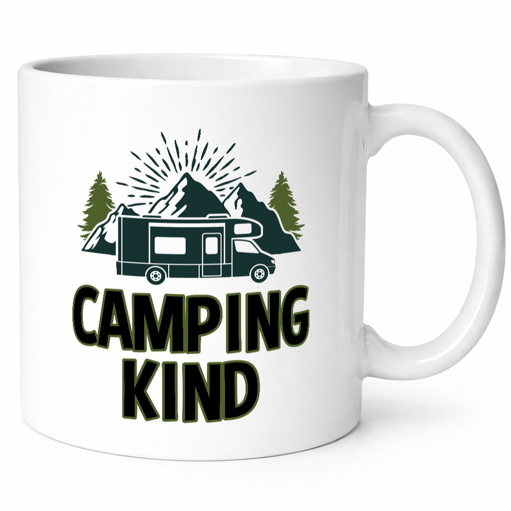 Camping kind | Wohnwagen Zelt lustiger Spruch Geschenk Humor Geschenkidee Tasse