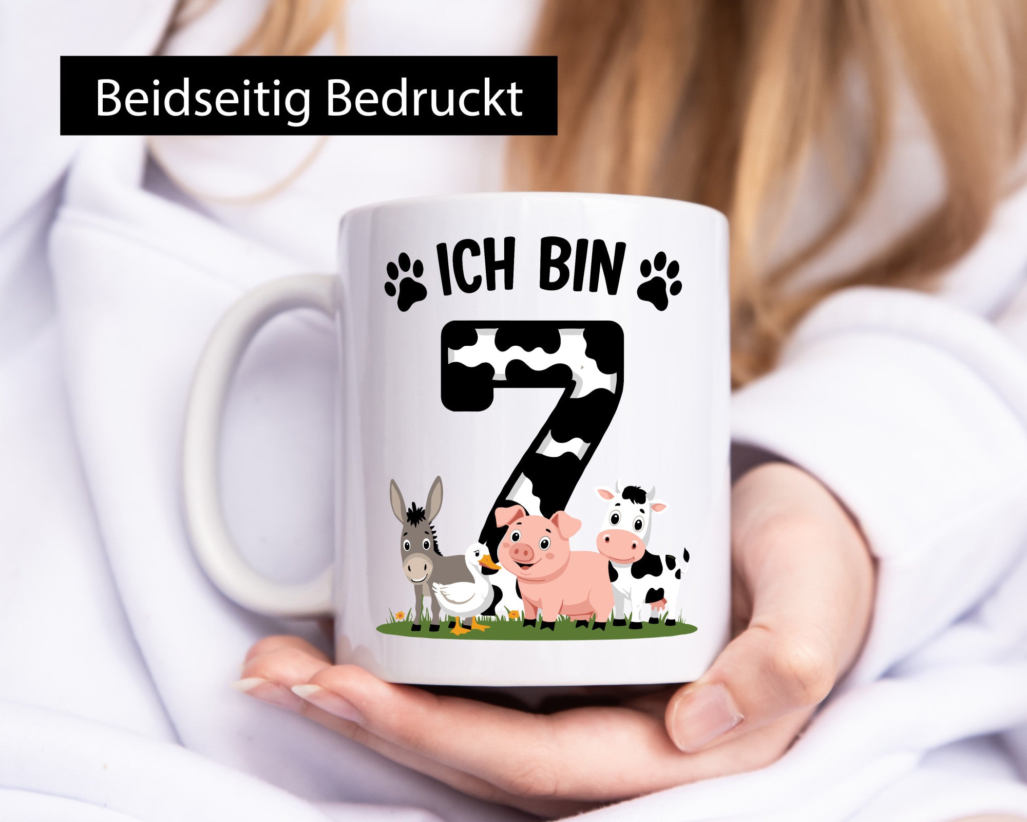 7 Geburtstag | Jahre Farmer Kind lustiger Spruch Geschenk Geschenkidee Tasse