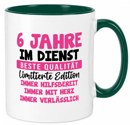 6 Jahre im Dienst | Jubiläum Arbeit v10 lustiger Spruch Geschenk Kollegen Büro