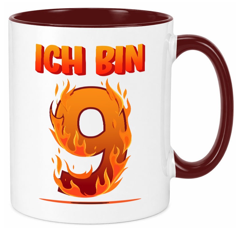 9. Geburtstag | 9 Jahre Drache lustiger Spruch Geschenk Geschenkidee Tasse