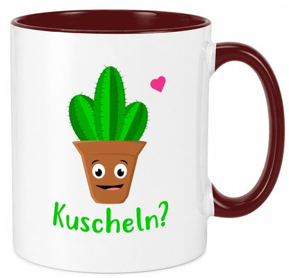 Kuscheln? | lustige Tasse Kaktus Motiv Humor lustig Geschenkidee Geschenk