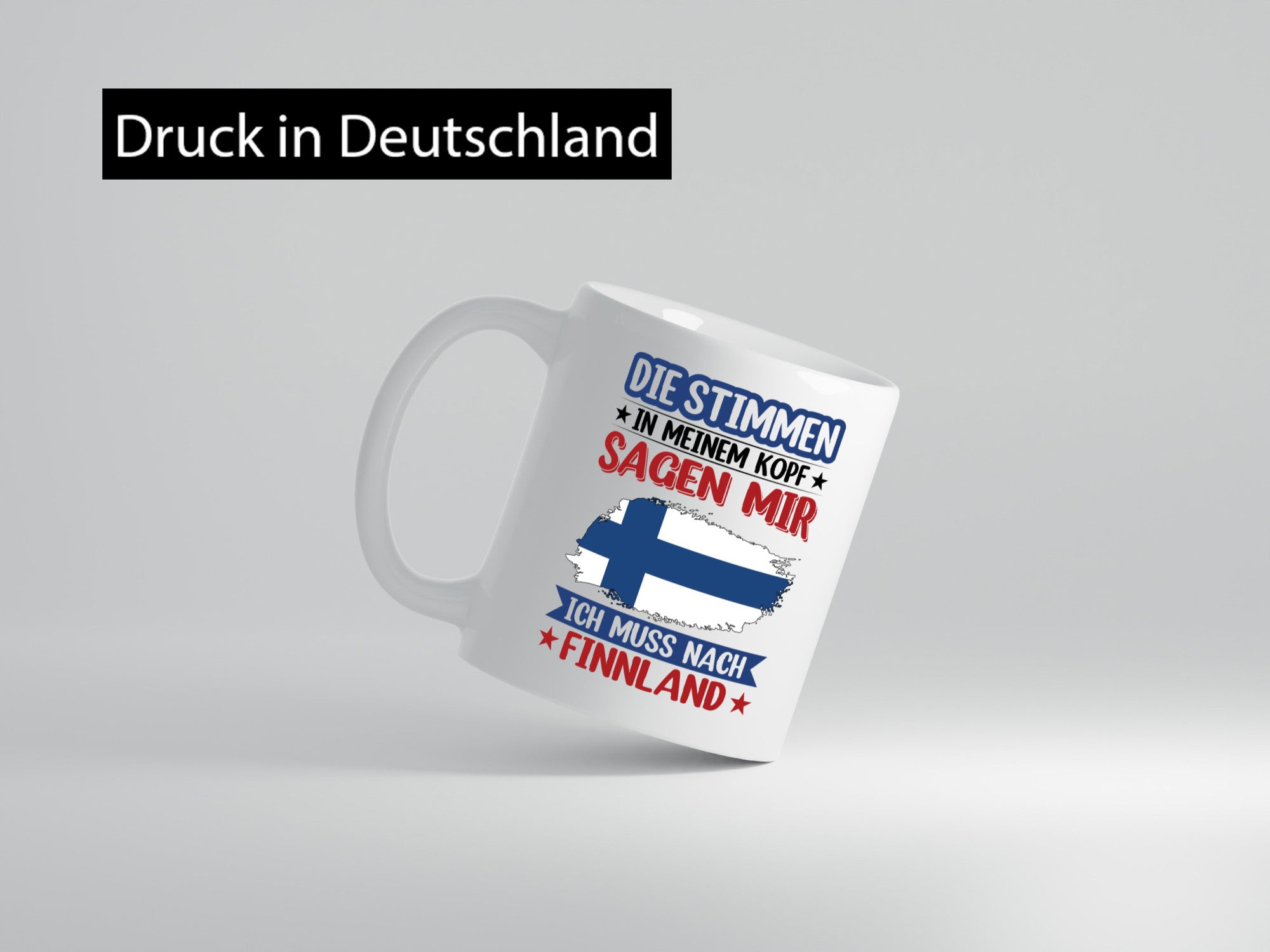 Finnland | Urlaub Stimmen in meinem Kopf Traumland Humor Geschenkidee Tasse
