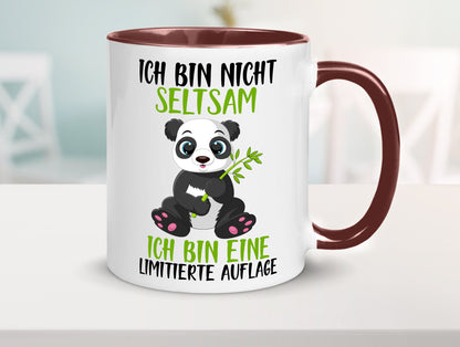 Ich bin nicht seltsam | süßer Pandabär lustiger Spruch Humor Geschenkidee Tasse