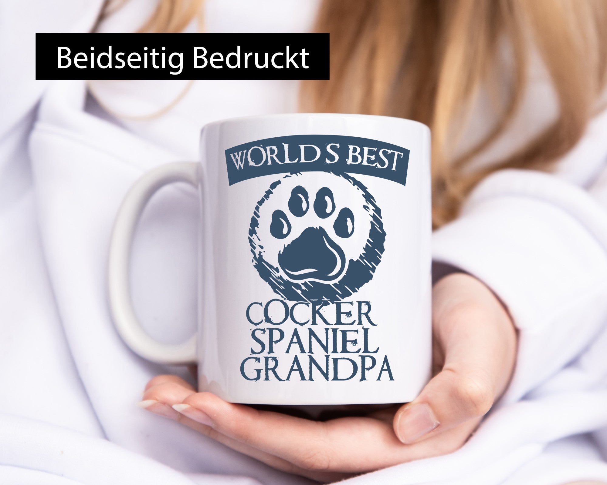 Best Cockerspaniel Grandpa | Abdruck Hundepfote Geschenkidee Tierliebhaber