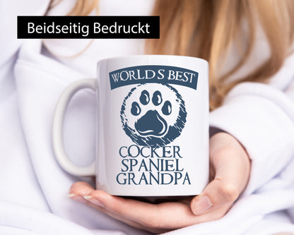 Best Cockerspaniel Grandpa | Abdruck Hundepfote Geschenkidee Tierliebhaber