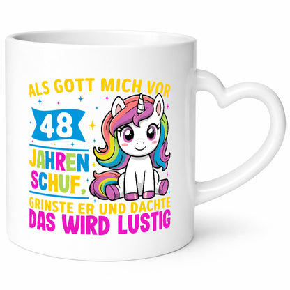 48. Geburtstag | Als Gott mich schuf 40 Jahre v2 lustig Geschenkidee Geschenk
