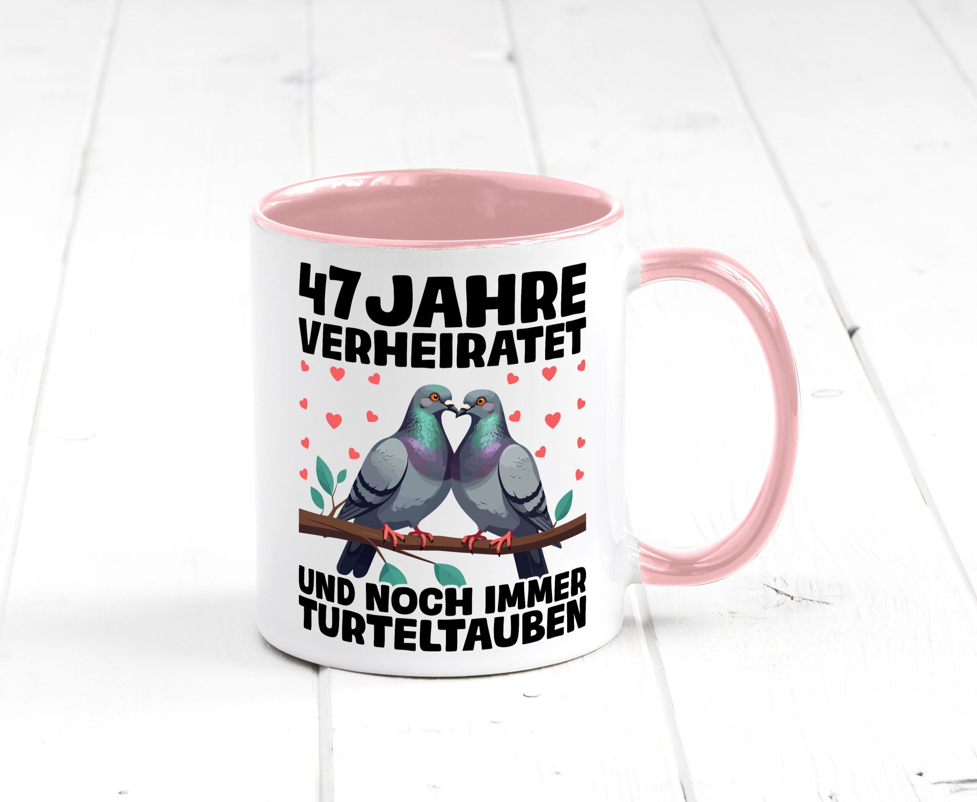 47 Jahre verheiratet | Turteltauben Ehe Ehepaar Humor Geschenkidee Tasse