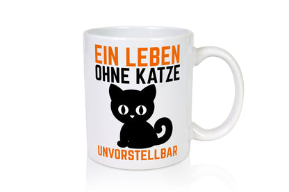 Ein Leben ohne Katze unvorstellbar | Tierliebe Comic Geschenkidee Tierliebhaber