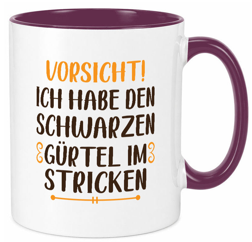 Schwarzen Gürtel im Stricken | Stricknadel lustiger Spruch Geschenk Humor