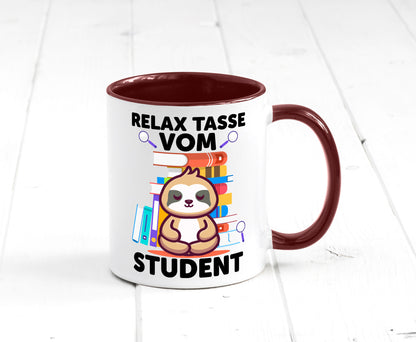 Relax Tasse: Student | Universität Uni Studium lustiger Spruch Geschenk Humor