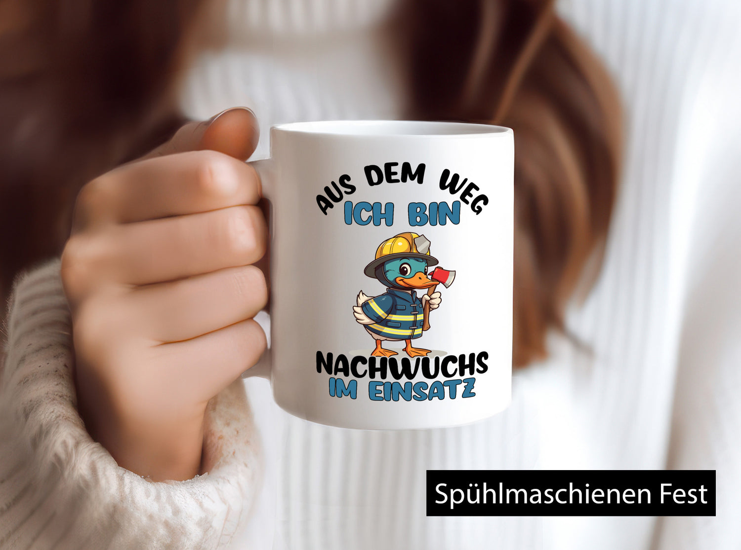 THW nachwuchs | Technische Hilfe Hilfswerk aus dem weg Geschenkidee Humor Tasse