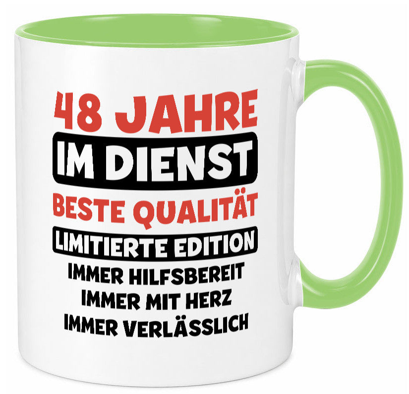 48 Jahre im Dienst | Jubiläum Arbeit v3 Humor Kollegen Büro Geschenkidee Tasse