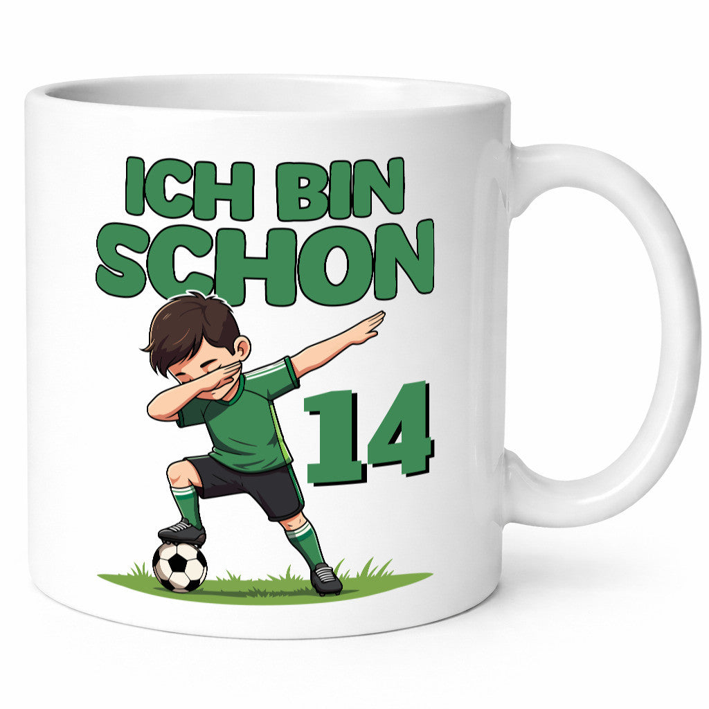 14. Geburtstag | 14 Jahre Fußballer lustig Geschenkidee Geschenk Tasse