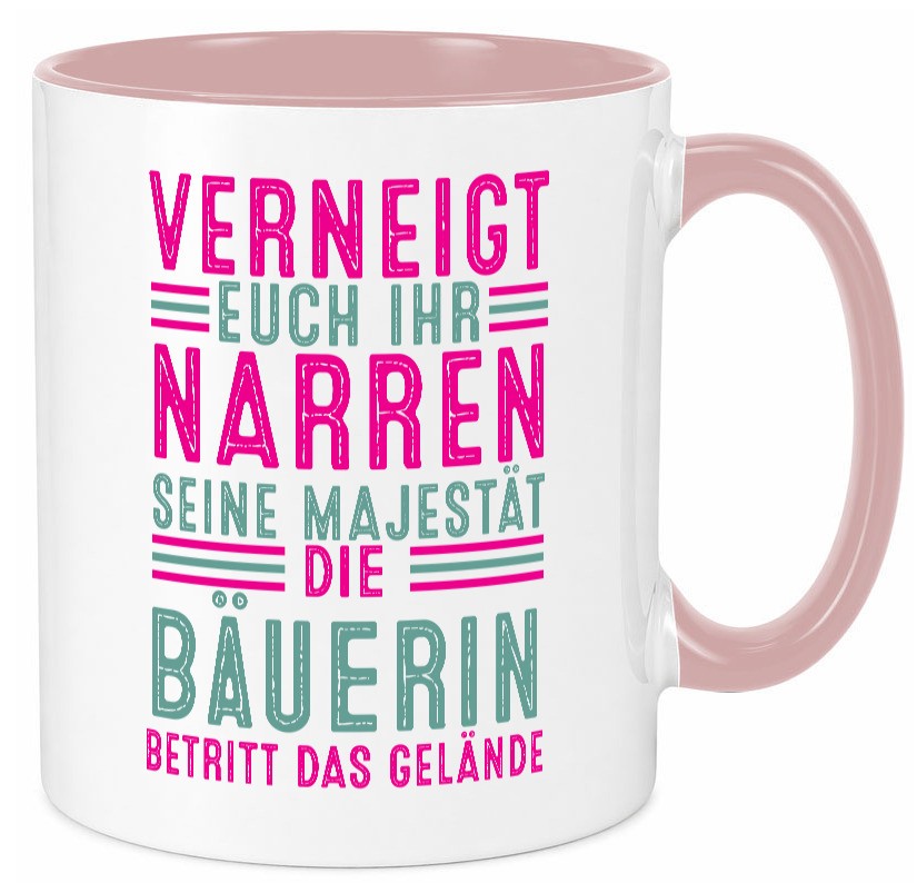 Verneigt euch: Bäuerin | Bauernhof Landwirtschaft v2 Geschenk Humor Tasse