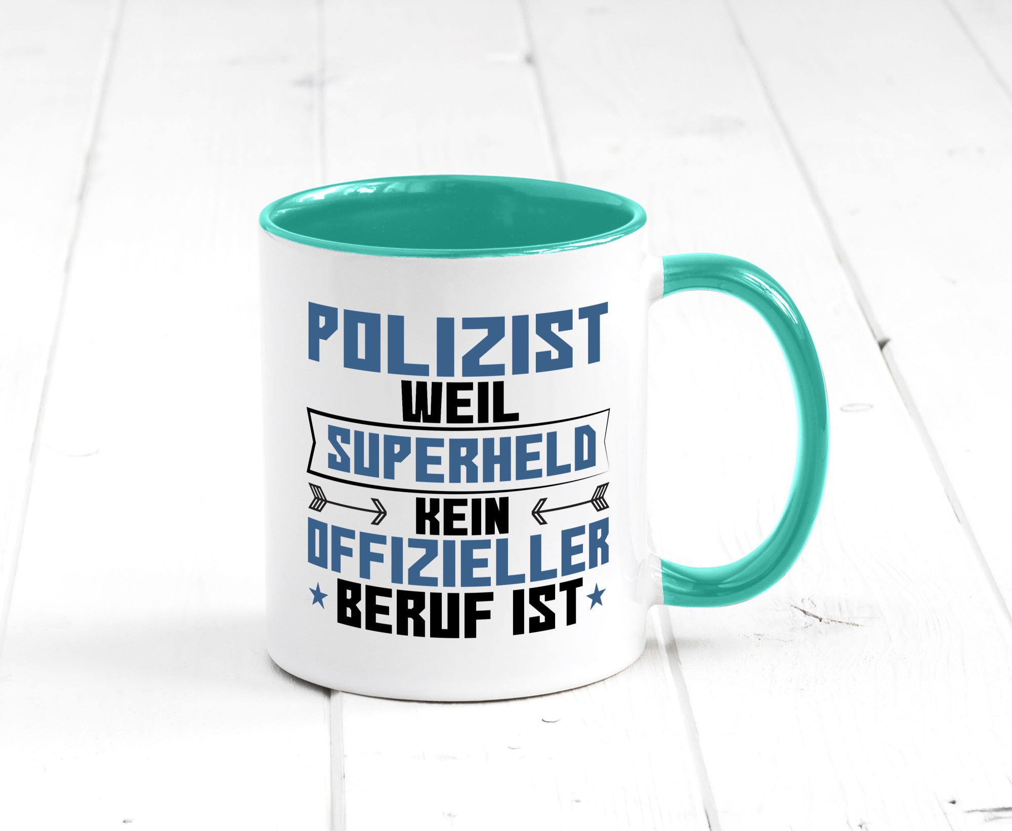 Superheld Polizist | Polizei lustiger Spruch Geschenk Humor Geschenkidee Tasse