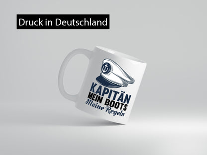 Mein Boot meine Regeln | Kapitän Tasse Schifffahrer Humor Geschenkidee