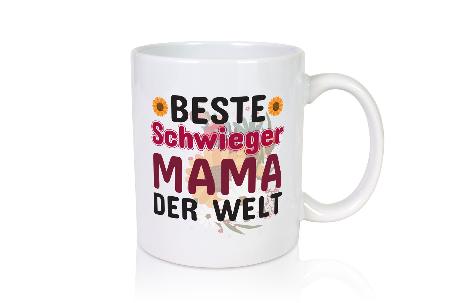 Beste Schwiegermama | Schwiegermutter Tasse Blumen Humor Familie Geschenkidee