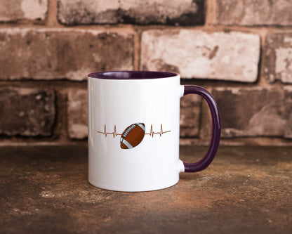 American Football Herzschlag | Footballer Superbowl Humor Geschenkidee Tasse
