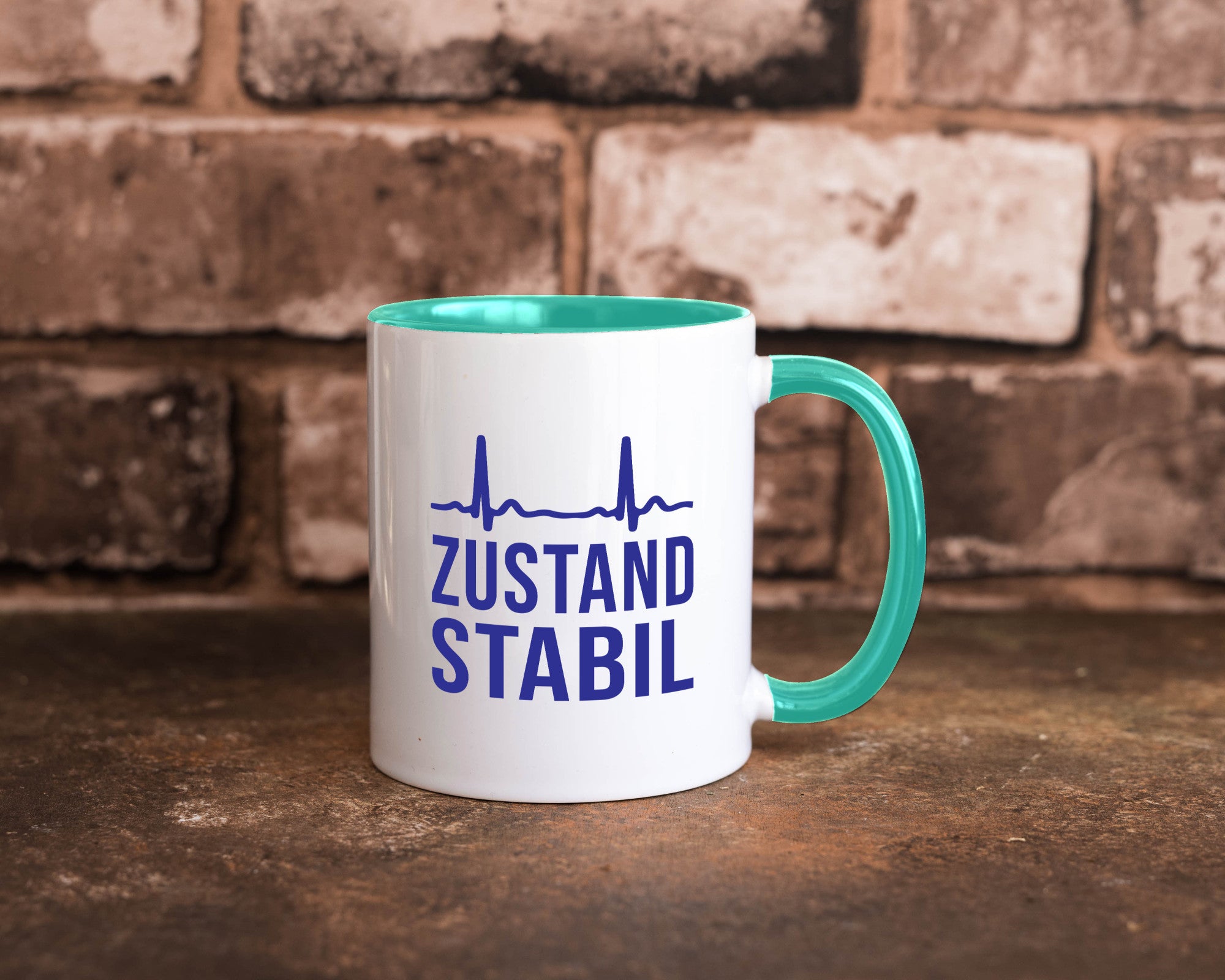 Zustand stabil | Herzschlag v2 Geschenk Humor Geschenkidee lustiger Spruch Tasse
