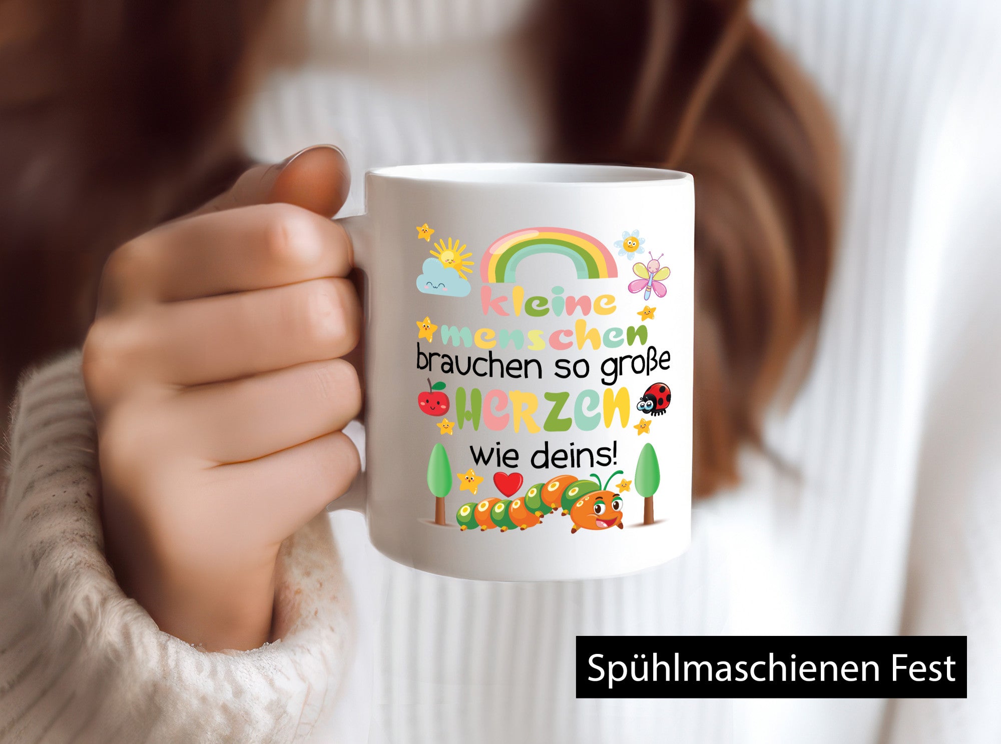 Kleine Menschen brauchen Große Herzen | Kinder Süße Humor Geschenkidee Tasse