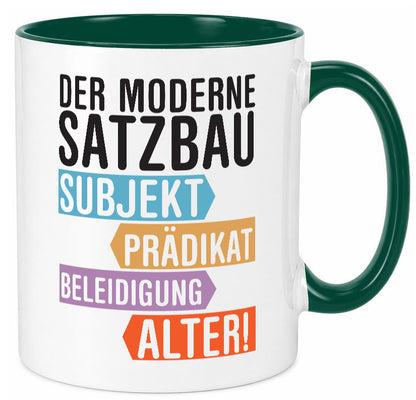 Moderner Satzbau | Lehrer Lehrerin Kollege lustig Arbeit Kollegen Büro Geschenk