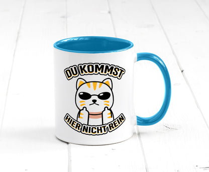 Du kommst hier nicht rein | Böse Katze Humor Tierliebhaber Geschenkidee Tasse
