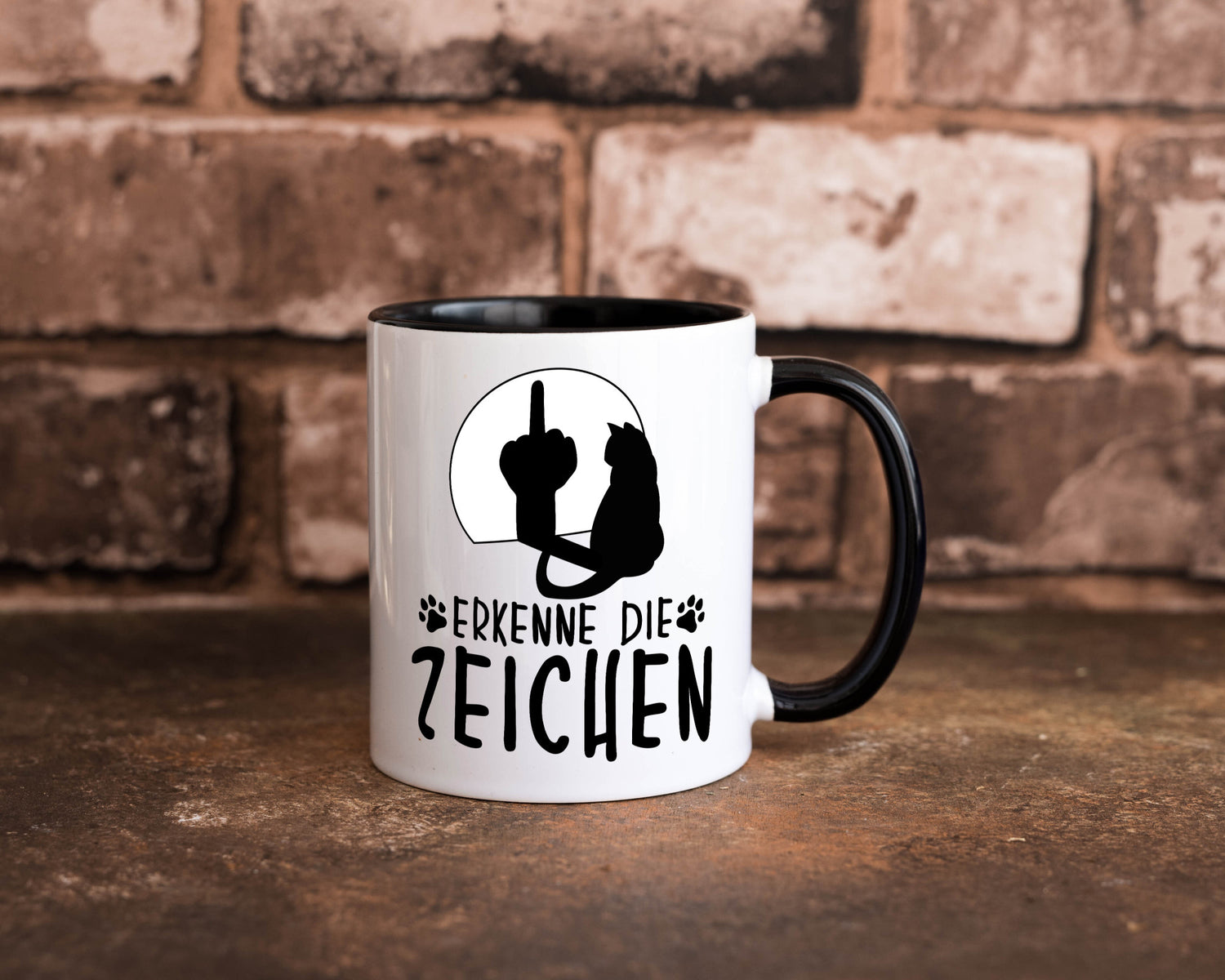 Erkenne die Zeichen | Katze Humor Tierliebhaber Geschenkidee Tasse