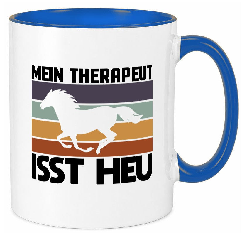 Mein Therapeut isst Heu | Pferd Pferdeliebhaber Humor Geschenkidee Tasse
