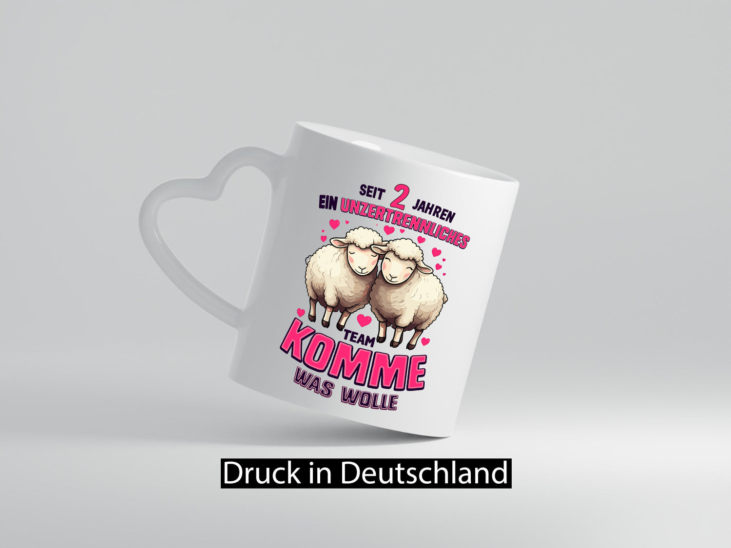 2 Jahre Verheiratet | ein Team Ehepaar v2 Humor Geschenkidee Tasse