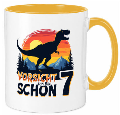7. Geburtstag | 7 Jahre Dinosaurier v2 Geschenk Geschenkidee lustiger Spruch