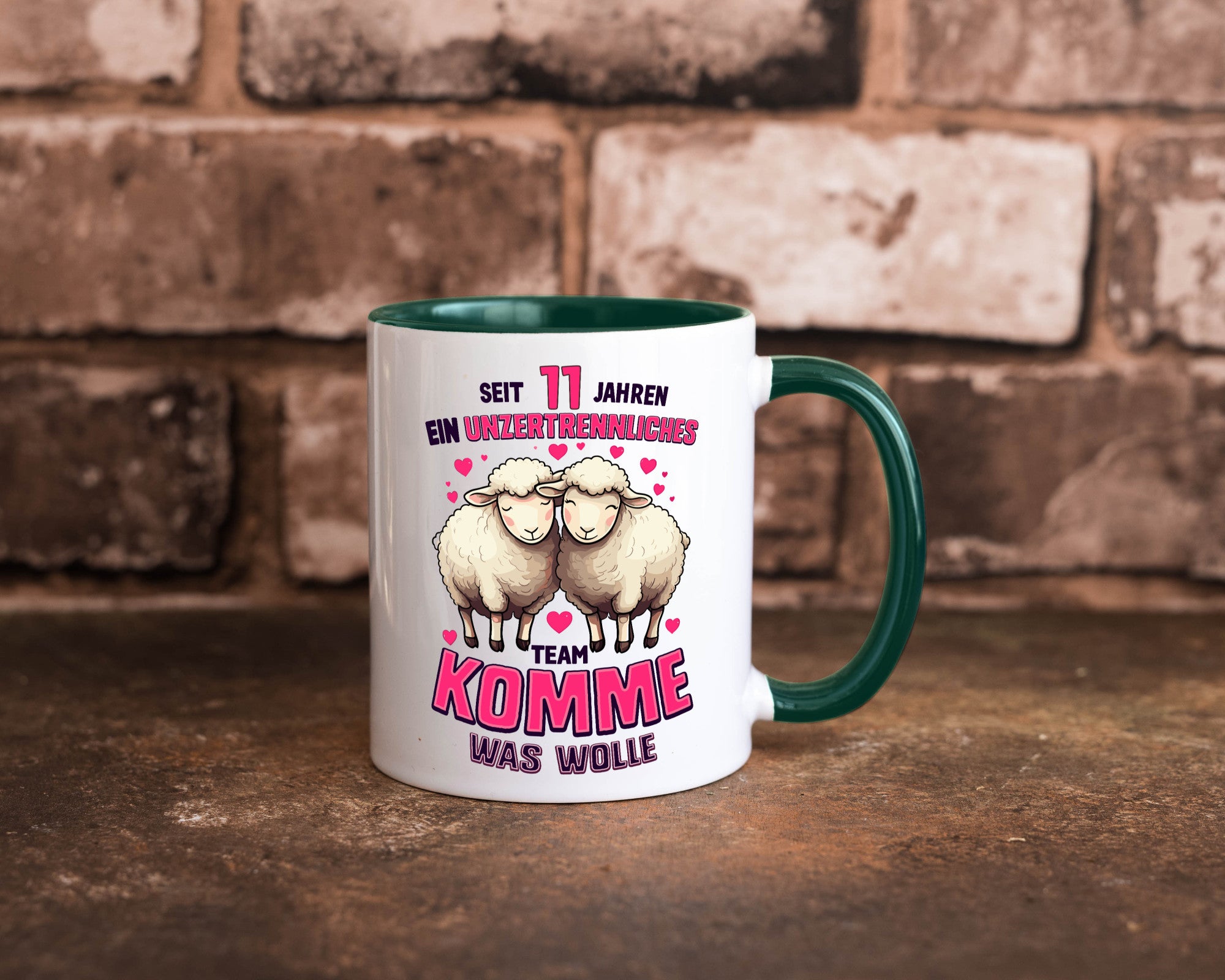 11 Jahre Verheiratet | ein Team Ehepaar v2 Humor Geschenkidee Tasse