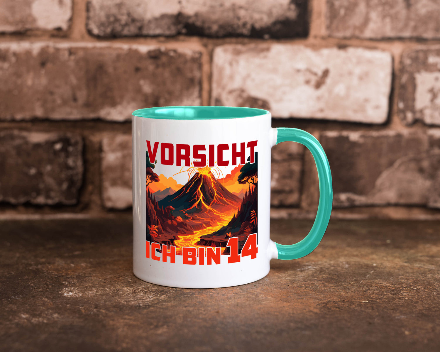 14. Geburtstag | 14 Jahre Vulkanausbruch Vulkan Geschenkidee Humor Tasse