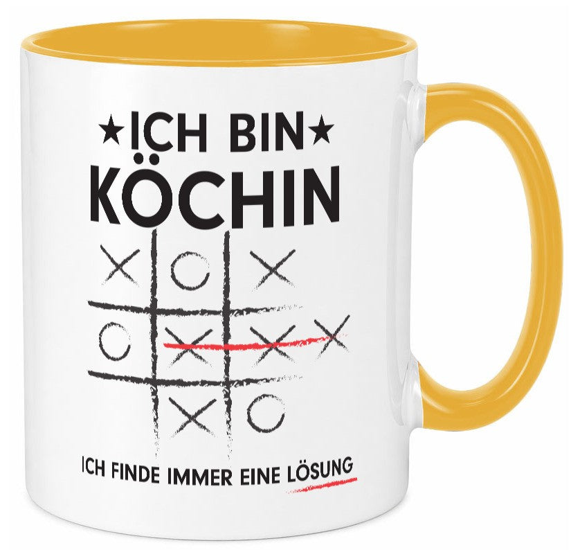 Löse Probleme: Köchin | Chefköchin Chefkoch lustig Arbeit Kollegen Büro Tasse
