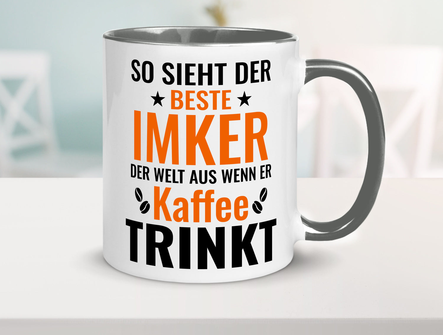 Kaffee trinkt: Imker | Imkerei lustiger Spruch Geschenk Humor Geschenkidee Tasse