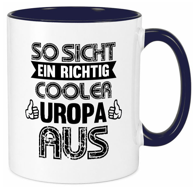 So sieht ein cooler uropa aus | Enkel lustiger Spruch Geschenk Familie Tasse