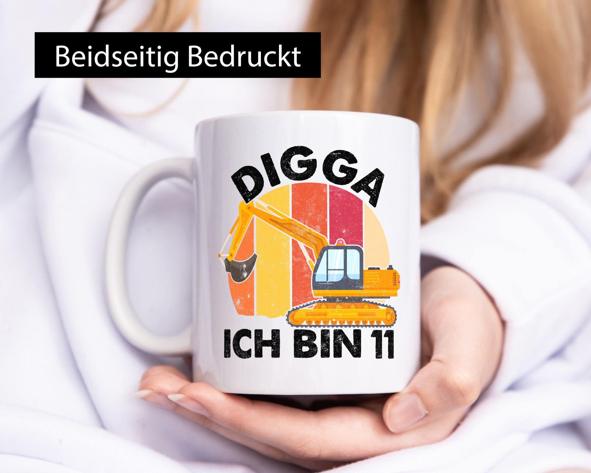 11. Geburtstag | 11 Jahre Bagger Digga Geschenkidee Humor Tasse