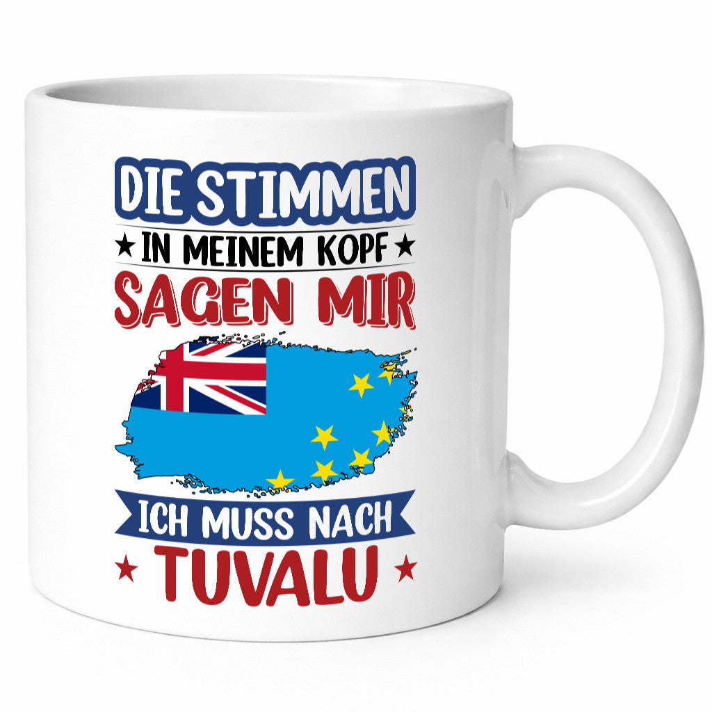 Tuvalu | Urlaub Stimmen in meinem Kopf Traumland v2 lustiger Spruch Geschenk
