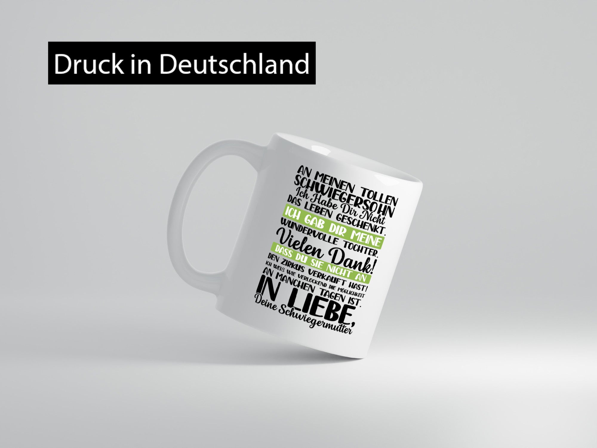 An meinen tollen Schwiegersohn vl2 lustig Familie Geschenkidee Geschenk Tasse