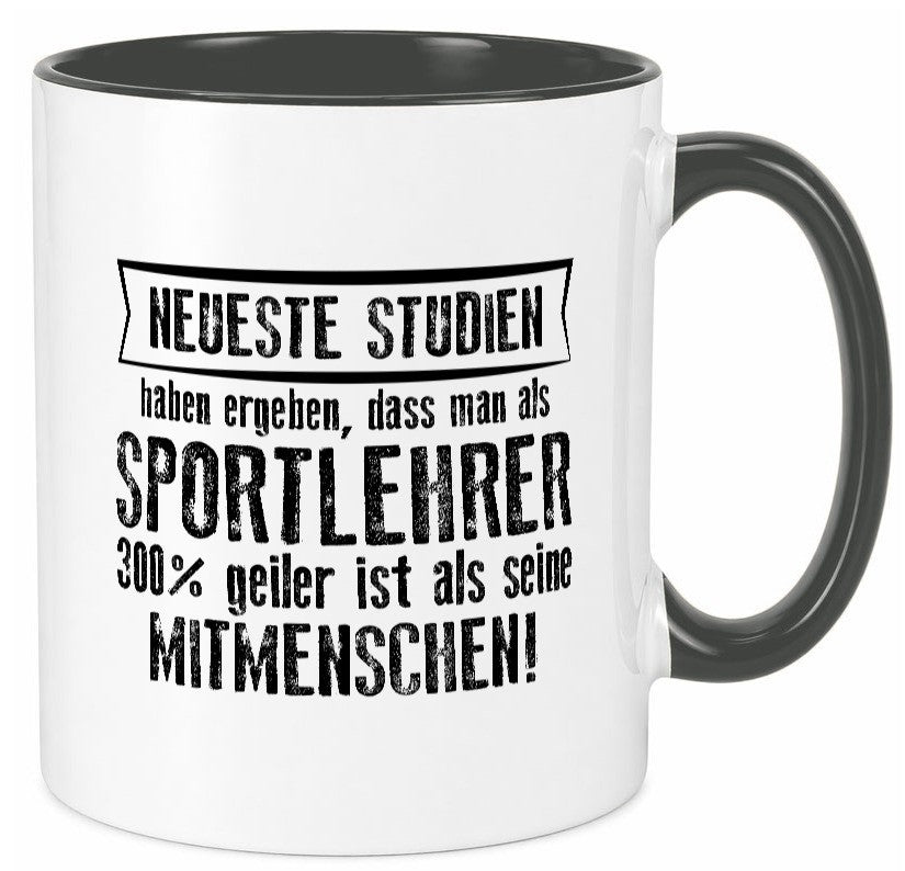 Neuste Studien: Sportlehrer | Lehrer Sport lustig Humor Geschenkidee Geschenk Tasse