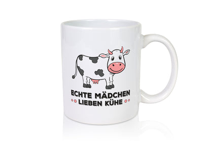 Echte mädchen lieben Kühe | Farm Farmer Bauer lustiger Spruch Geschenk Humor