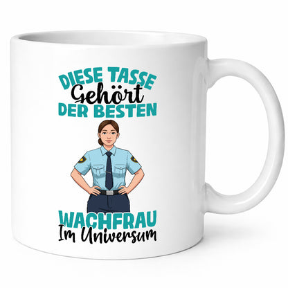 Im Universum: Wachfrau | Wachpersonal Nachtwächter lustig Humor Geschenkidee