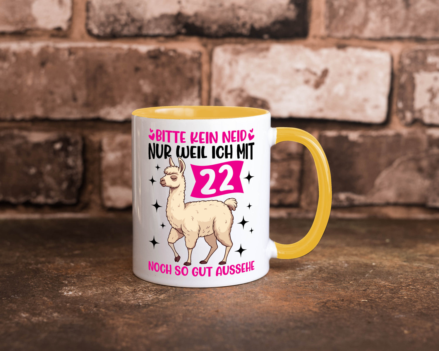 22. Geburtstag | 22 Jahre Lama gut aussehen lustig Geschenkidee Geschenk Tasse