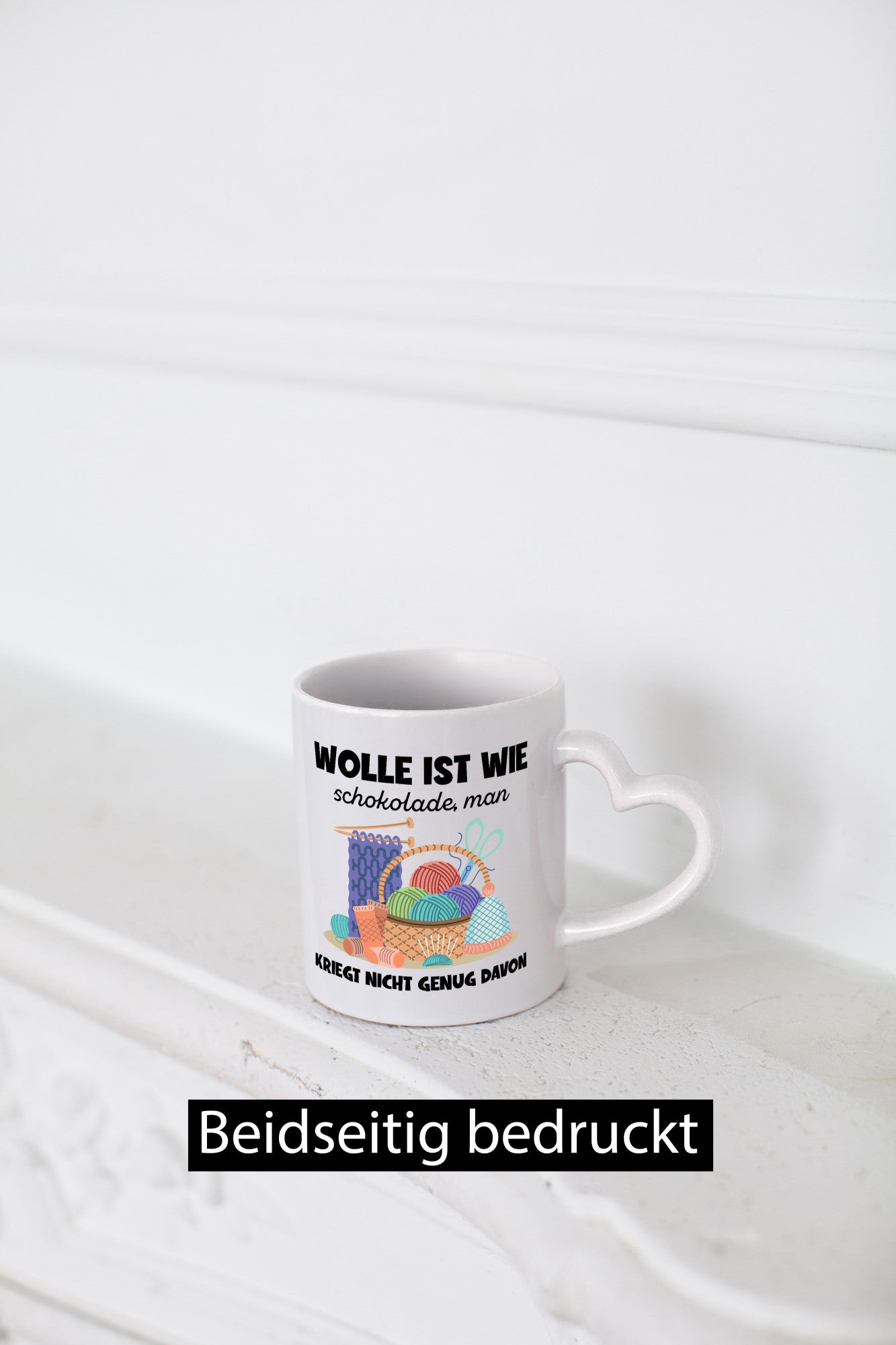 Wolle ist wie Schokolade | Häkeln Geschenkidee Humor Tasse